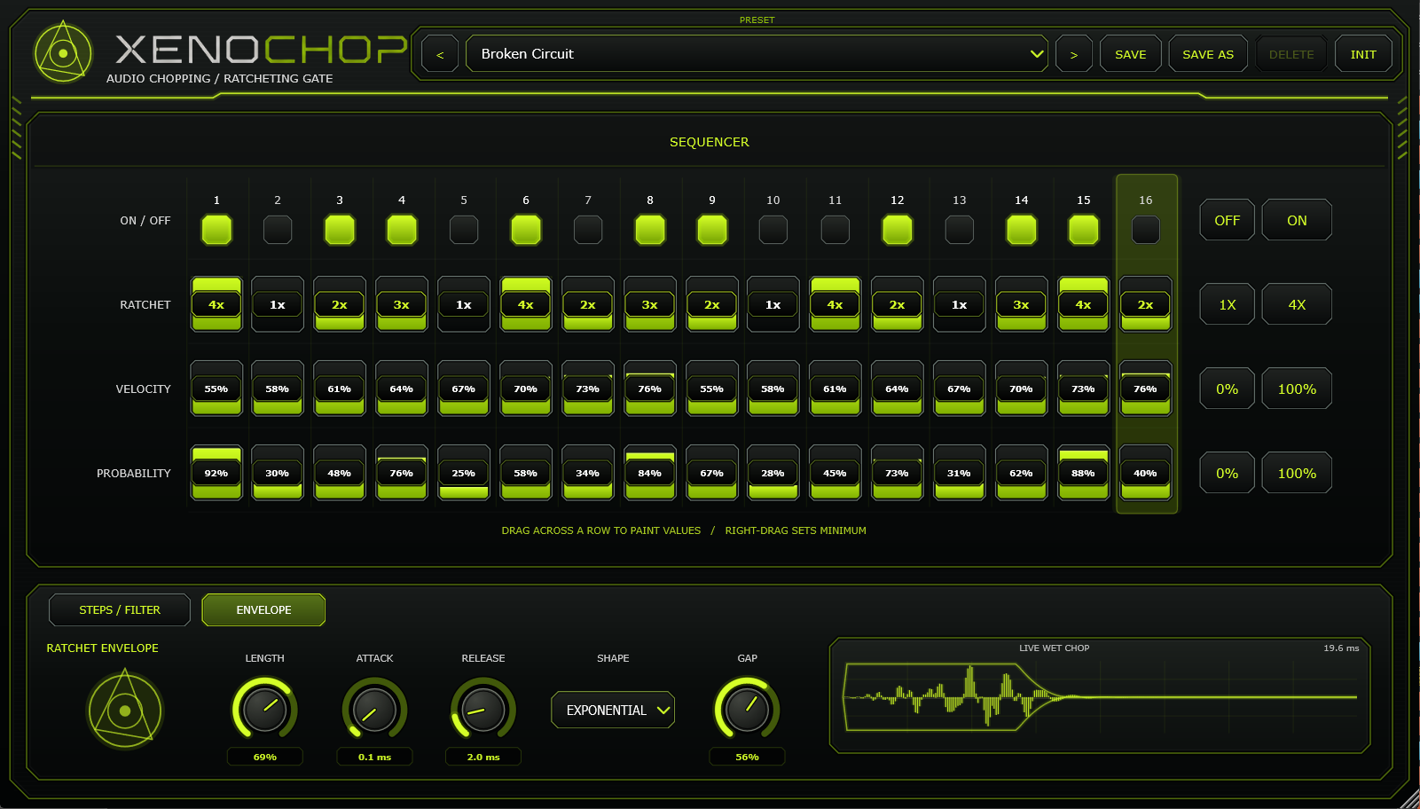 XenoChop interface