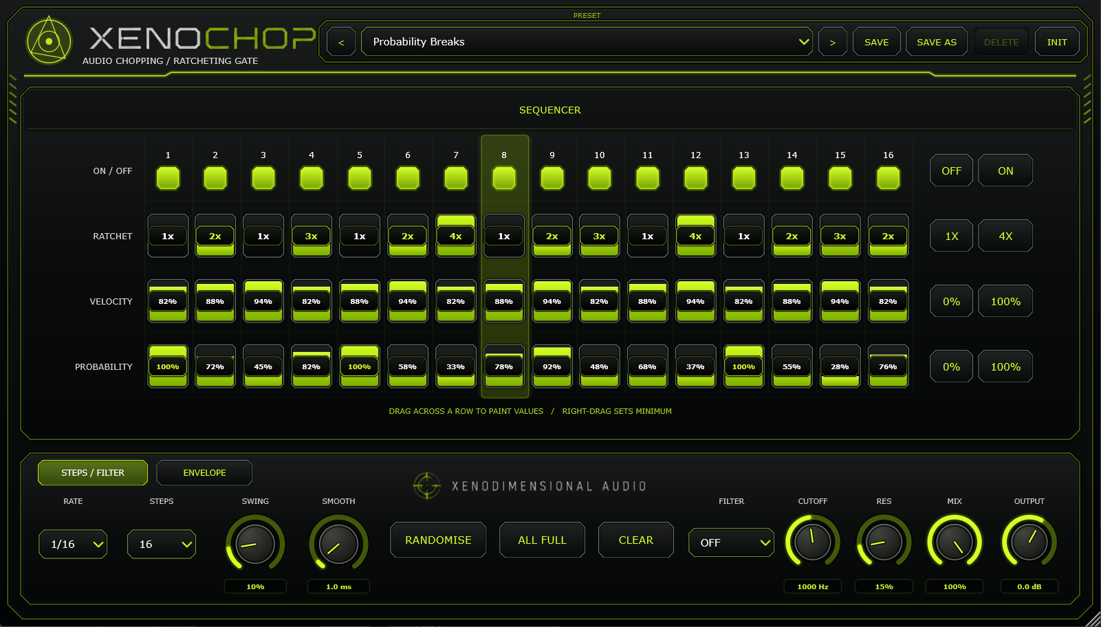 XenoChop main step interface